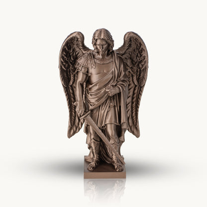 Archangel Michael Statue | Copper-Like Finishing | 6"& 10" Sizes