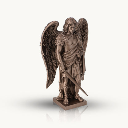 Archangel Michael Statue | Copper-Like Finishing | 6"& 10" Sizes