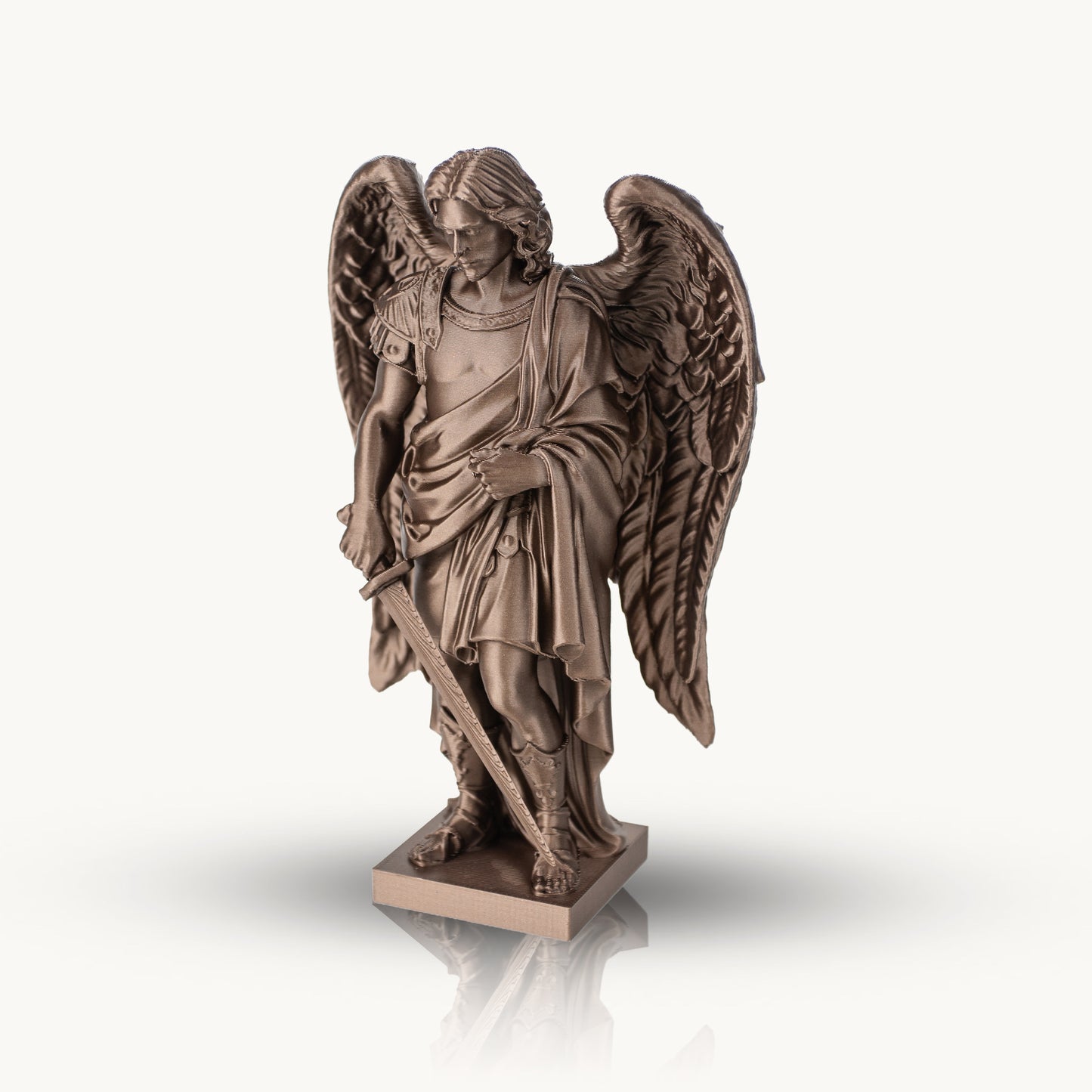 Archangel Michael Statue | Copper-Like Finishing | 6"& 10" Sizes
