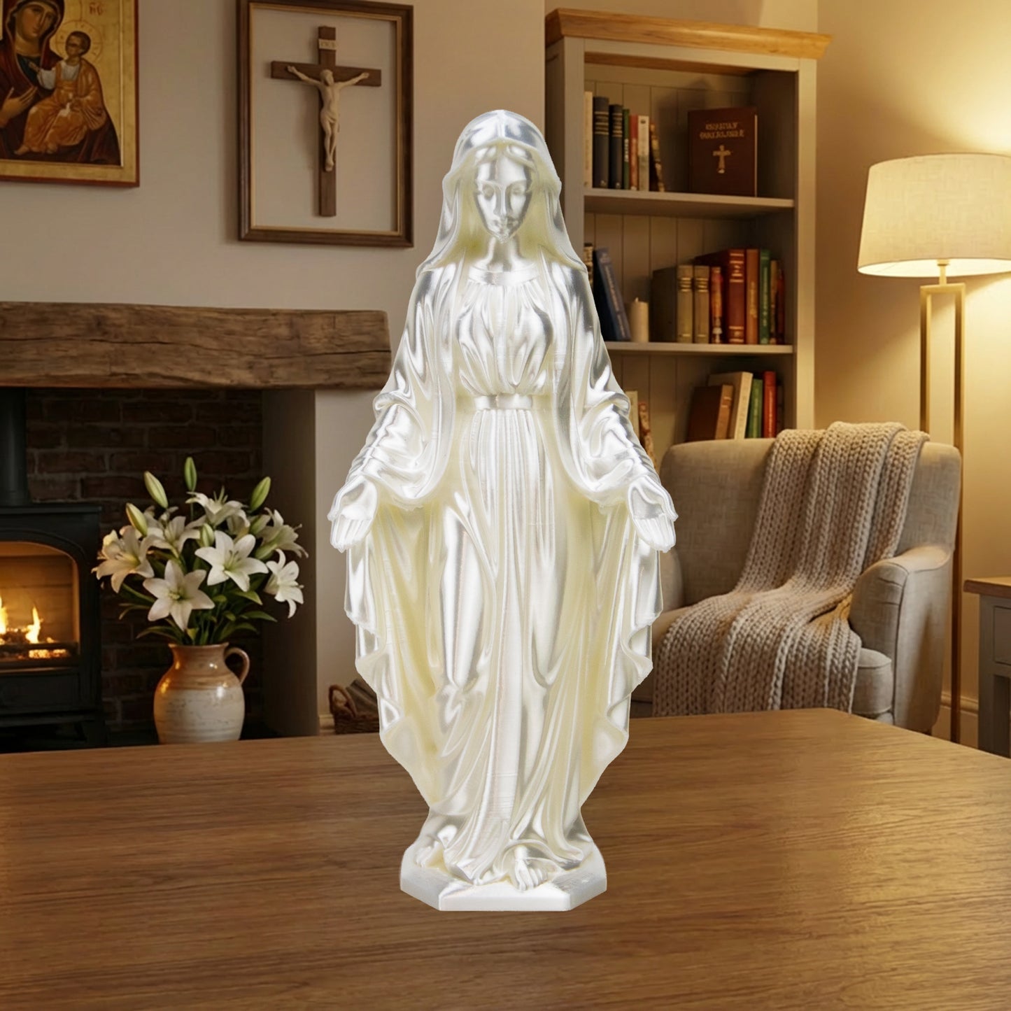 The Blessed Virgin Mary Statue | Silk-Like Finishing
