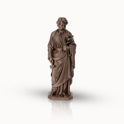 Saint Joseph Holding Lilies Statue | Copper-Like Finishing | 6" & 10" Sizes