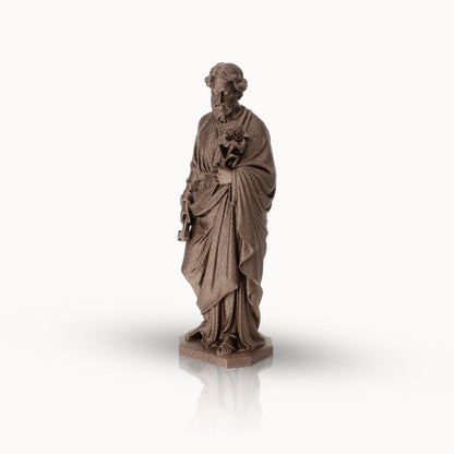 Saint Joseph Holding Lilies Statue | Copper-Like Finishing | 6" & 10" Sizes