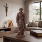 Saint Joseph Holding Lilies Statue | Copper-Like Finishing | 6" & 10" Sizes