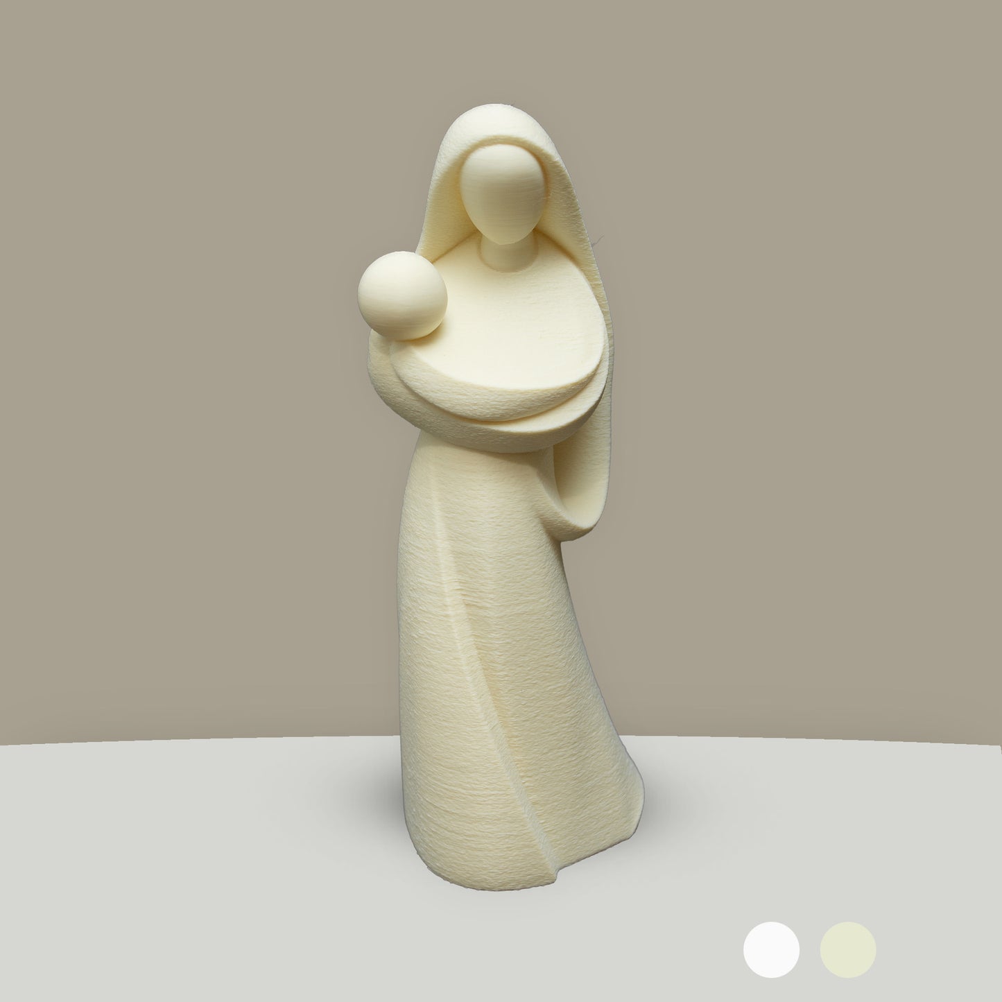Virgin Mary with Infant Jesus Statue | Modern and Minimalist in a Cottom finishing