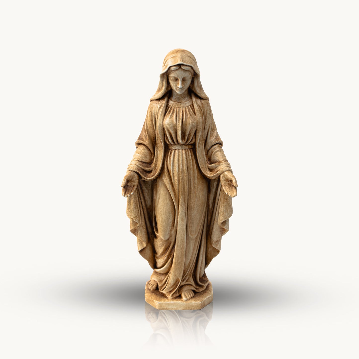 Virgin Mary Statue | Hand-Painted Oil Finish | 6" & 10" Sizes