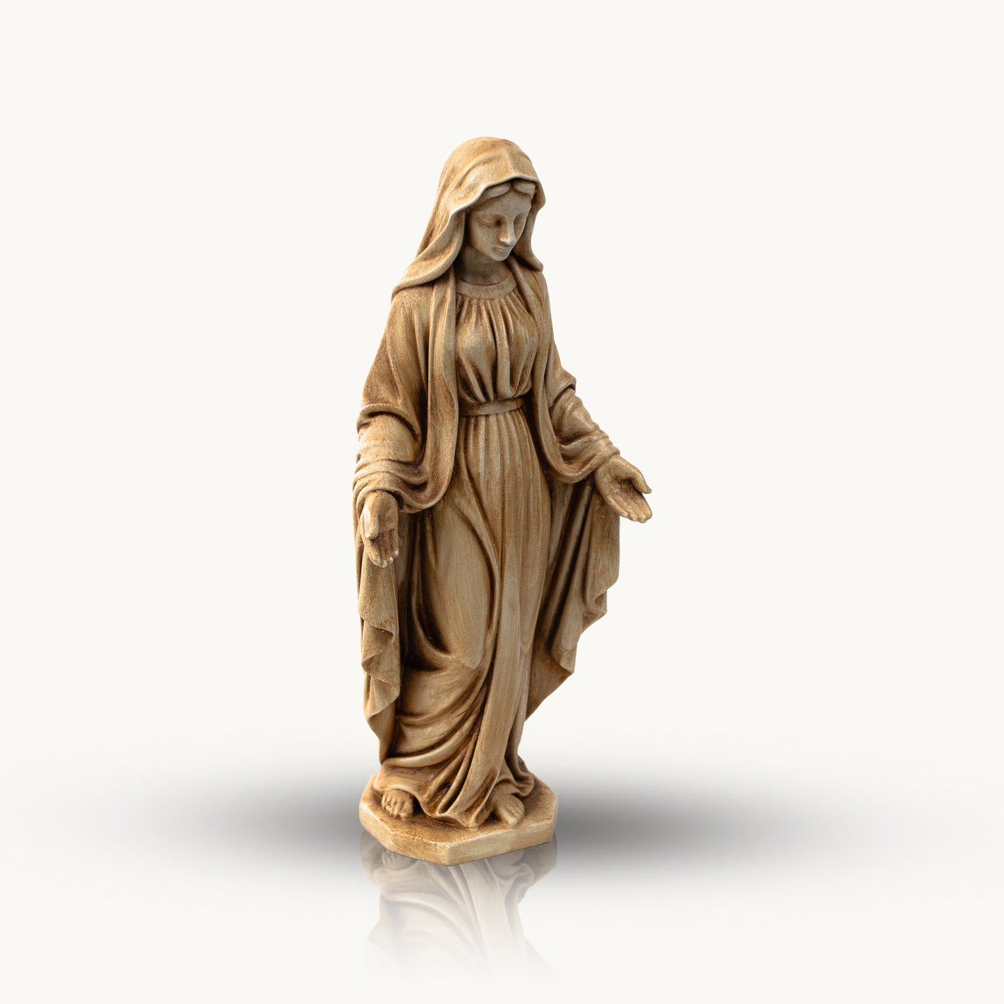 Virgin Mary Statue | Hand-Painted Oil Finish | 6" & 10" Sizes