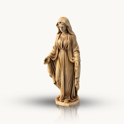 Virgin Mary Statue | Hand-Painted Oil Finish | 6" & 10" Sizes