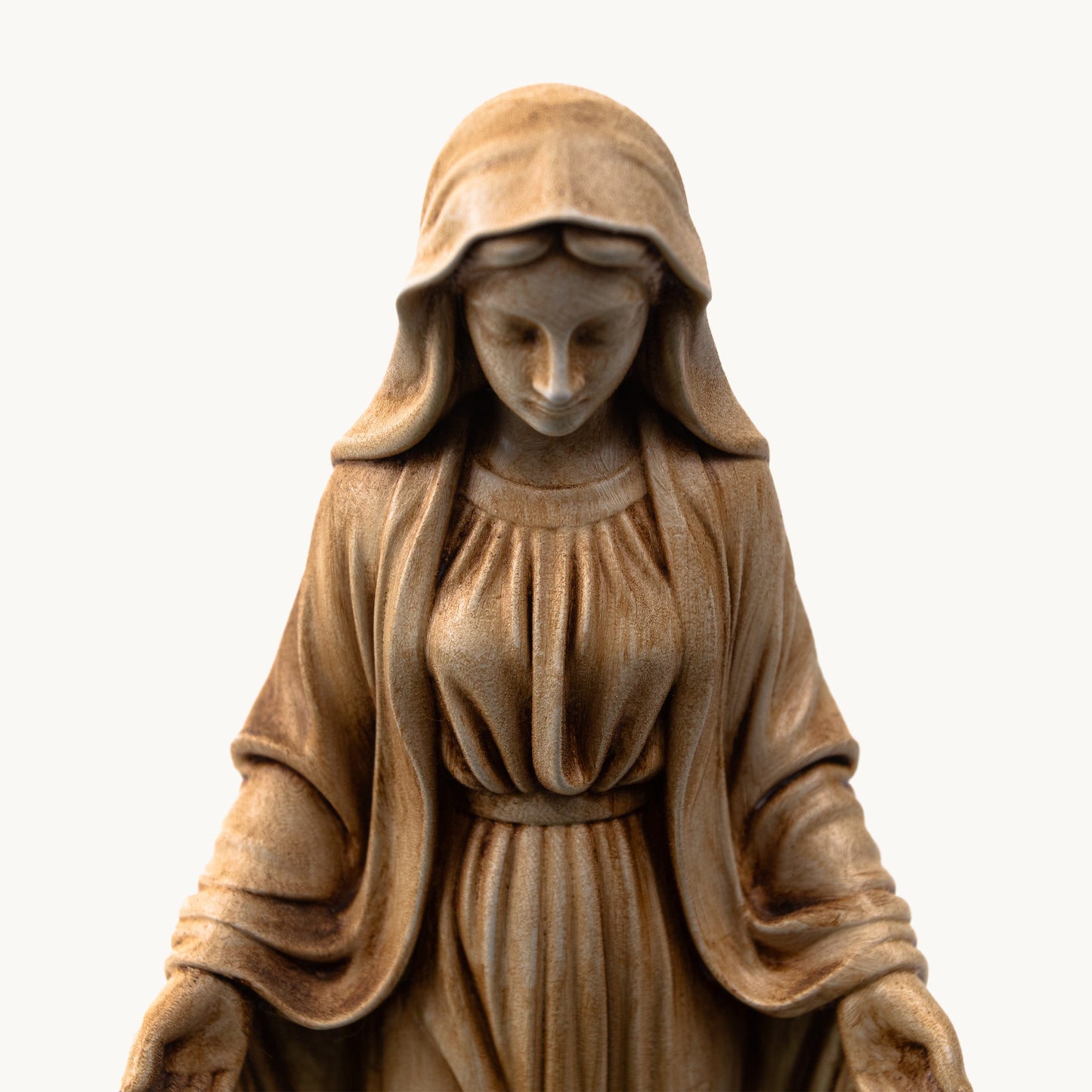 Virgin Mary Statue | Hand-Painted Oil Finish | 6" & 10" Sizes